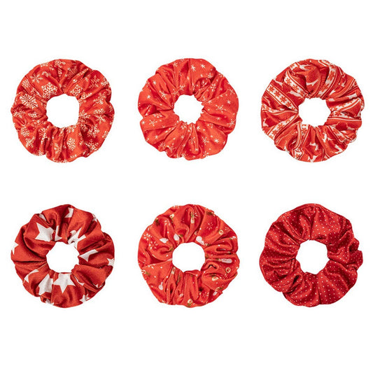 RED CHRISTMAS SERIES HAIR SCRUNCHIES_CWAHA1958