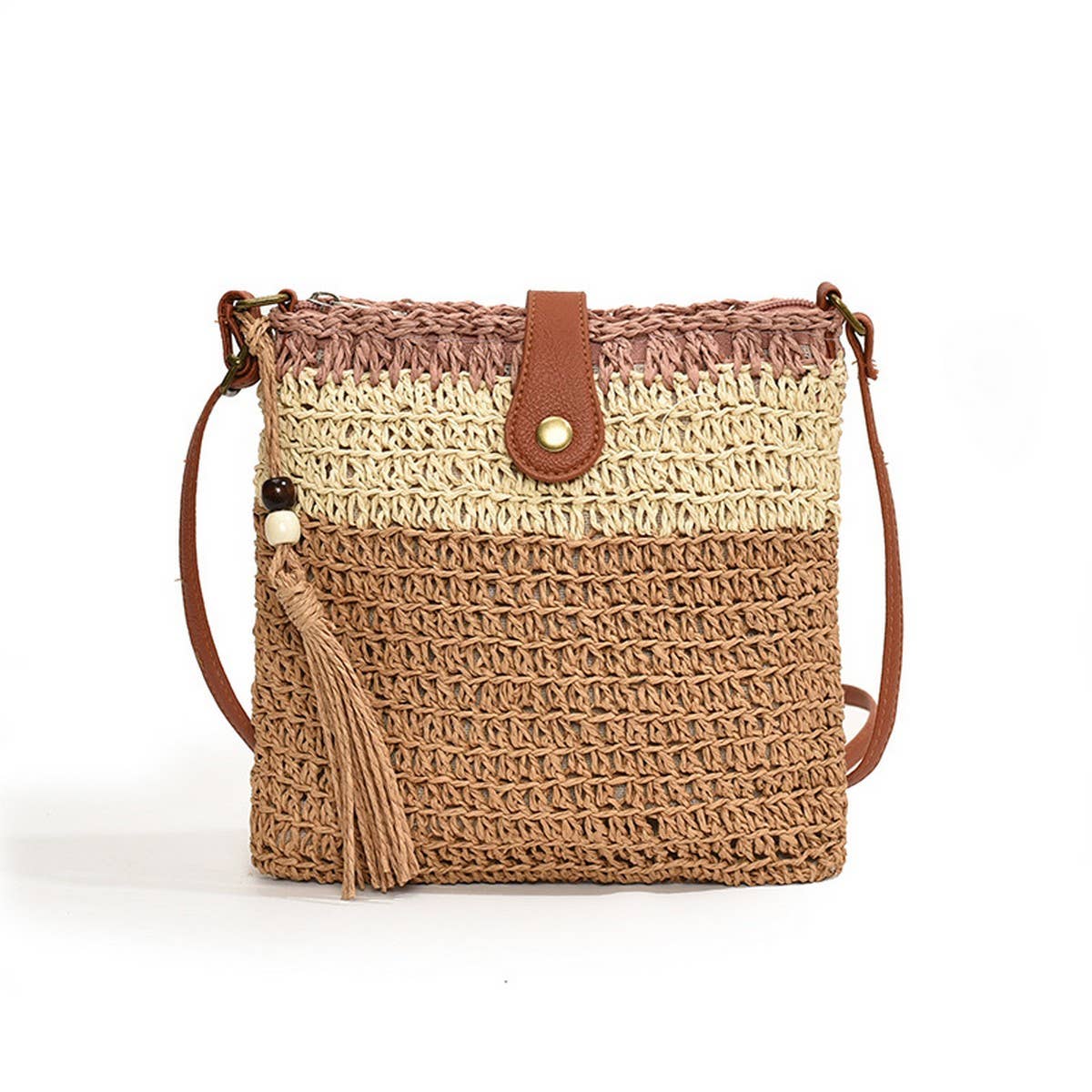 2024 NEW WOVEN STRIPED COMMUTER BAG_CWAB2304