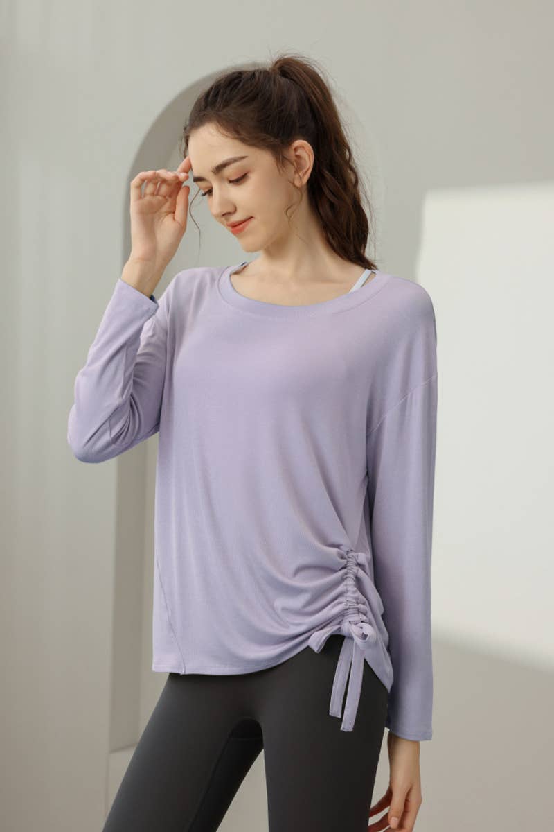 CWTBLL3556_SPORTS LOOSE SLIM DRAWSTRING YOGA CLOTHES