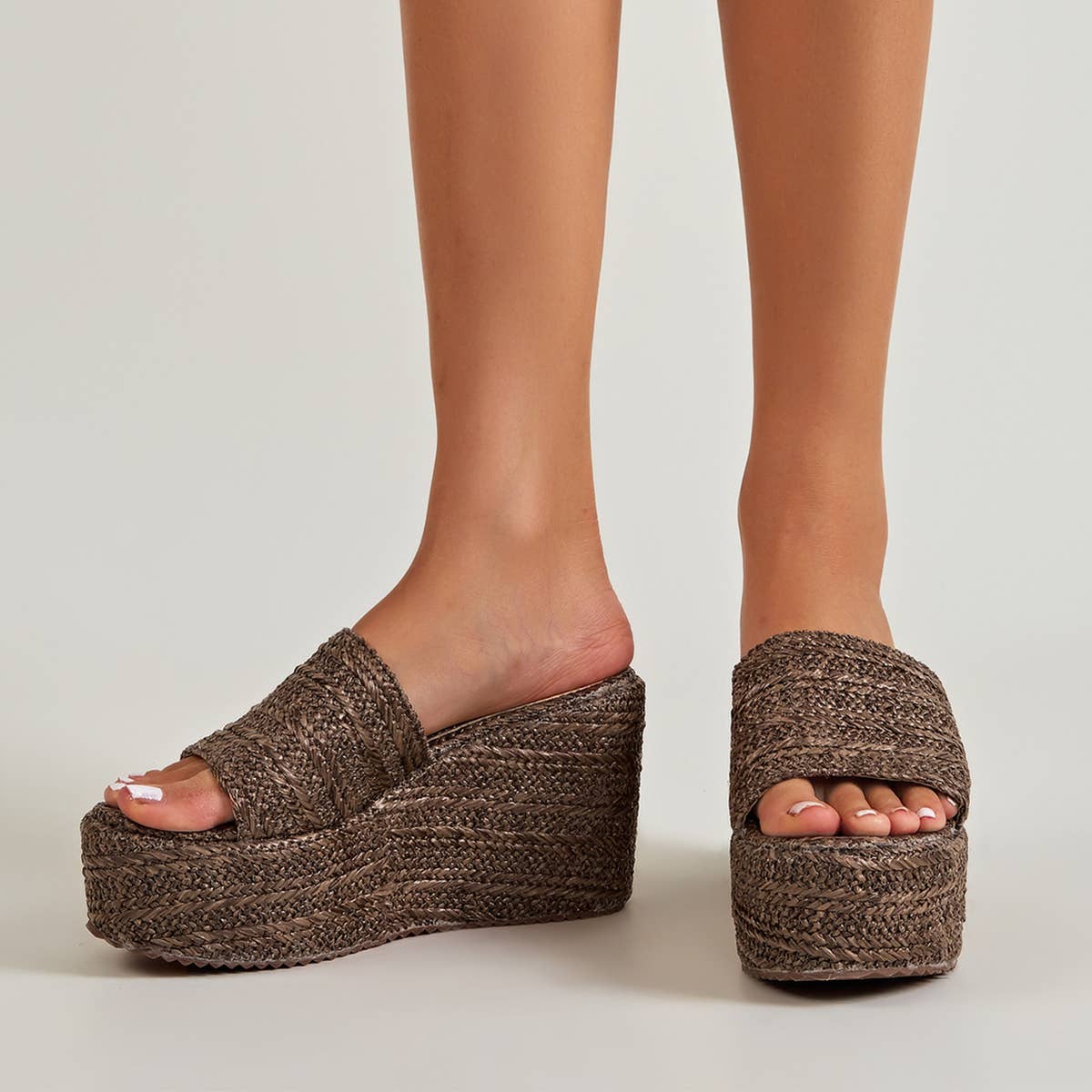 SANDAL AND SLIPPERS WITH THICK SOLES AND WEDGES