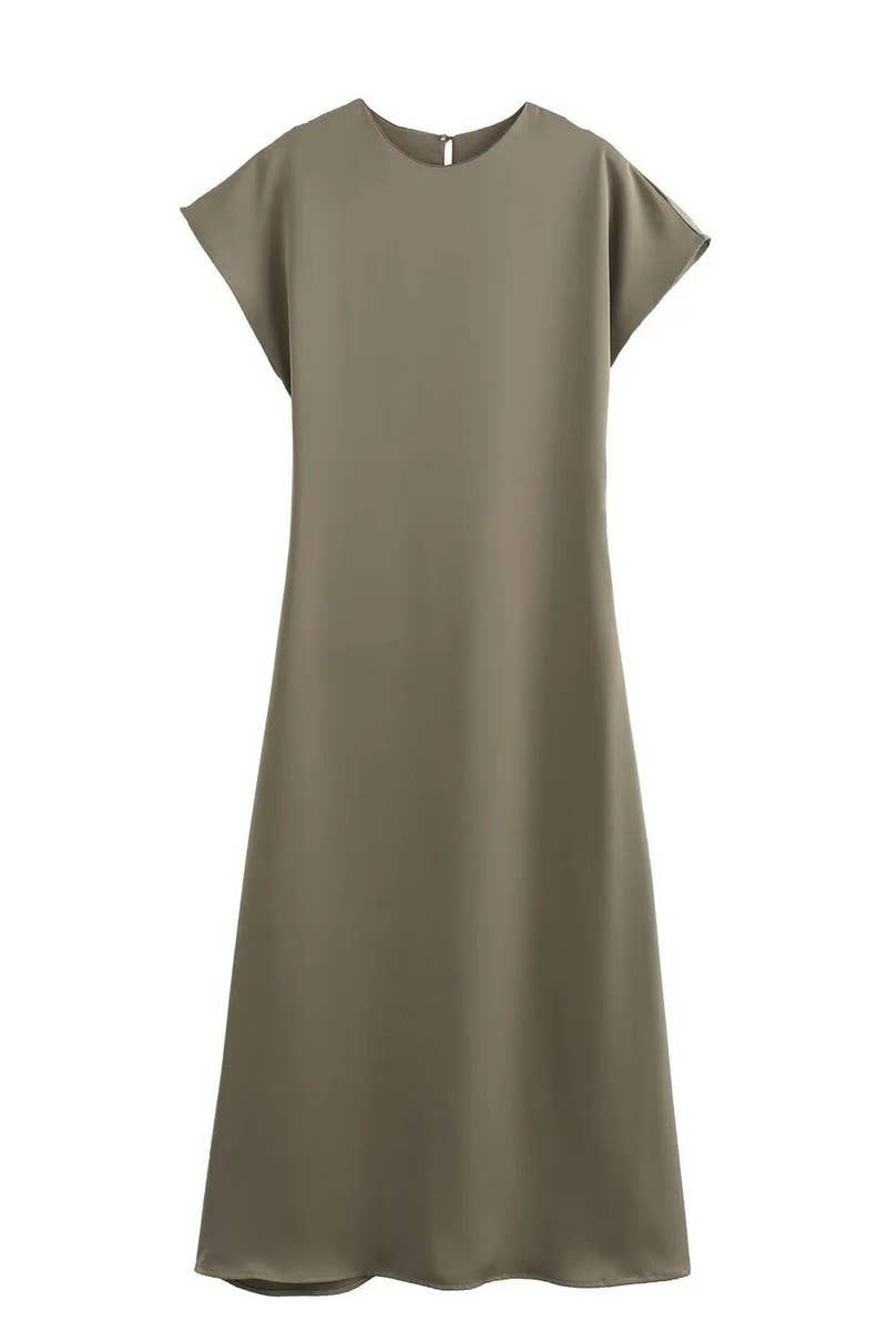 CWDMD4182_SATIN SLEEVELESS LONG MIDI DRESS