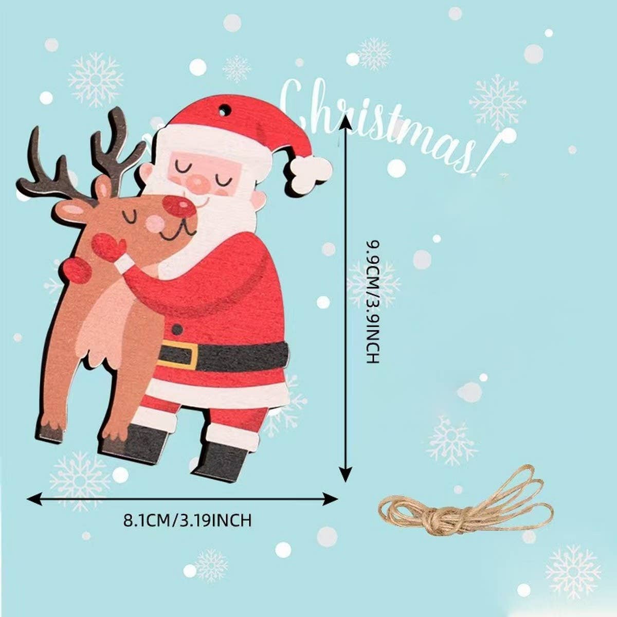 CWMM9156_WOODEN CHRISTMAS CARVING CREATIVE ORNAMENTS