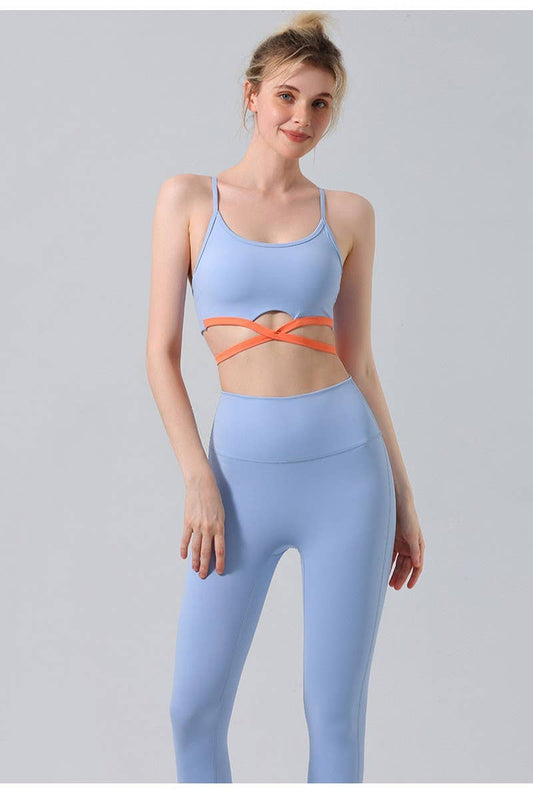 CWSTB1985_PADDED SPORTS BRA RACERBACK TANK AND LEGGINGS SET