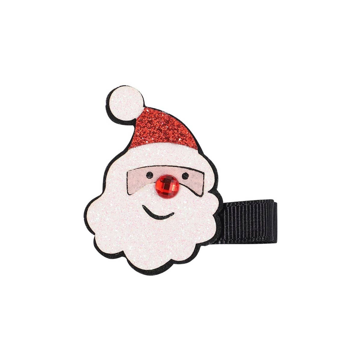Glitter Pink Reindeer Hair Clip for Kids