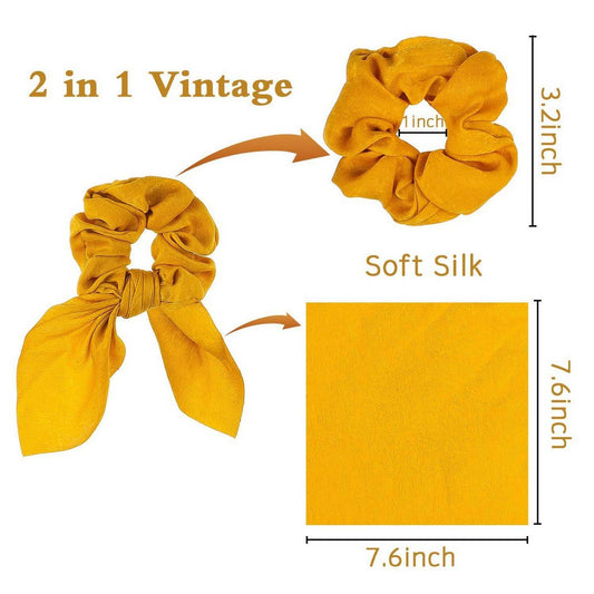 SIMPLE SOLID COLOR KNOTTED RIBBON HAIR TIE_CWAHA0834