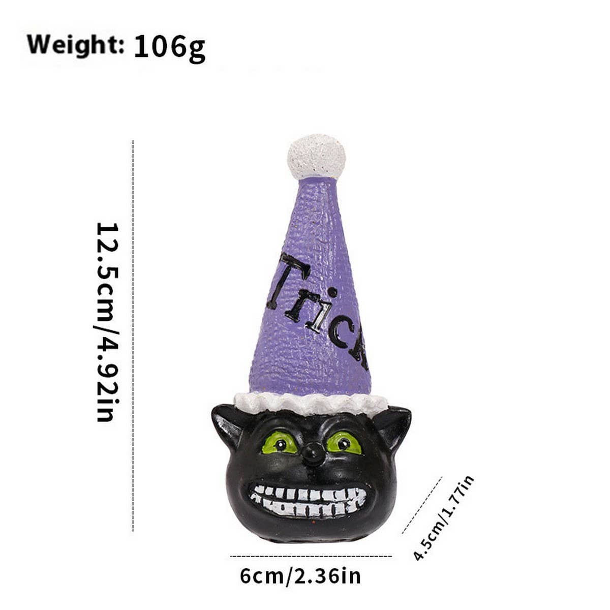 INS Style Skull Bat Pumpkin Resin Figurine_CWMM9907