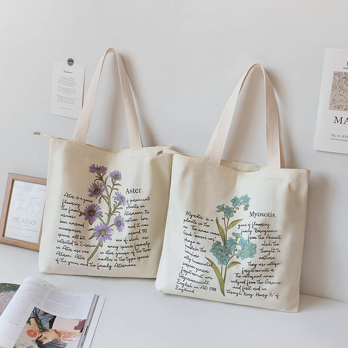Vintage Canvas Tote Bag for School and Daily Use_CWAB5620