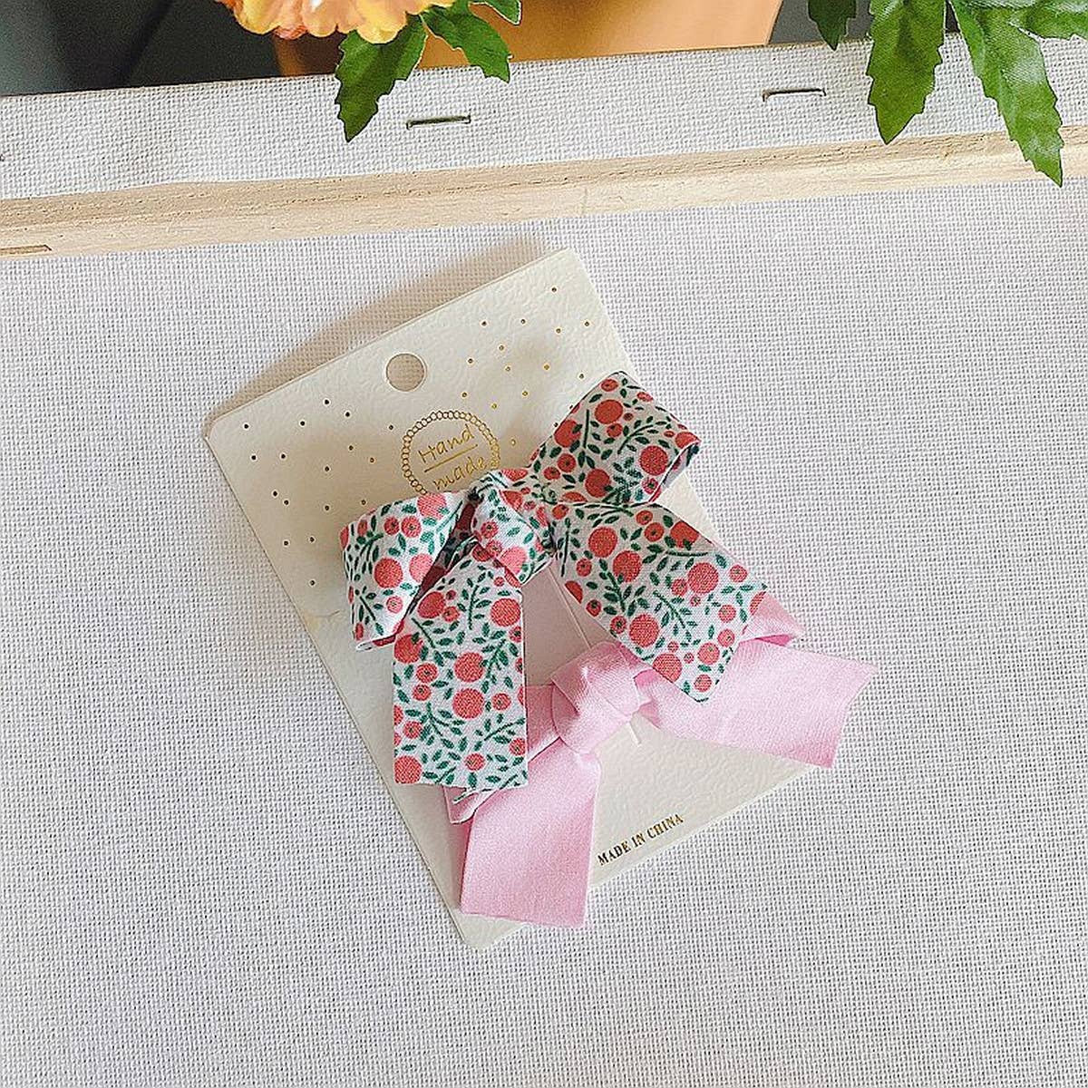 CHILDREN'S FRESH FLORAL BOW HAIRPIN