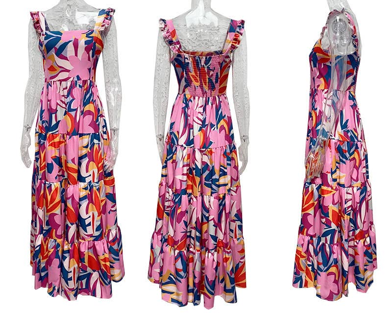 FLOWING BOHEMIAN HALTER DRESS