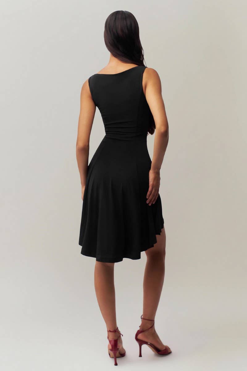 CWDSD8794_SOLID SLEEVELESS SEXY OFF-SHOULDER DRESS