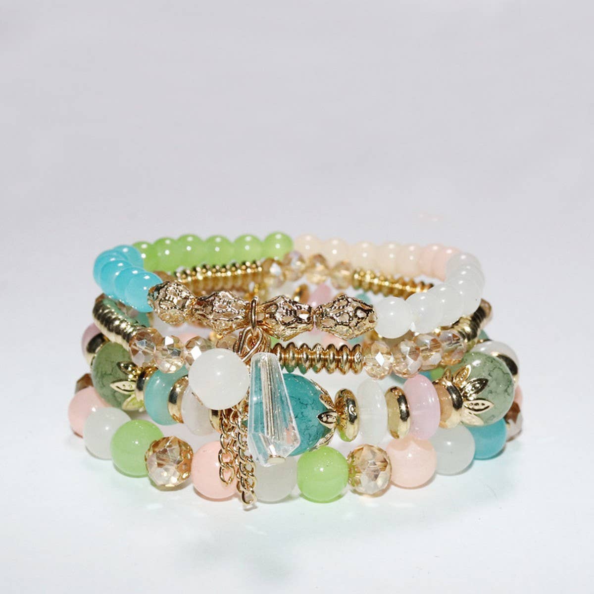 MULTI-LAYERED CRYSTAL BRACELET EXOTIC SET