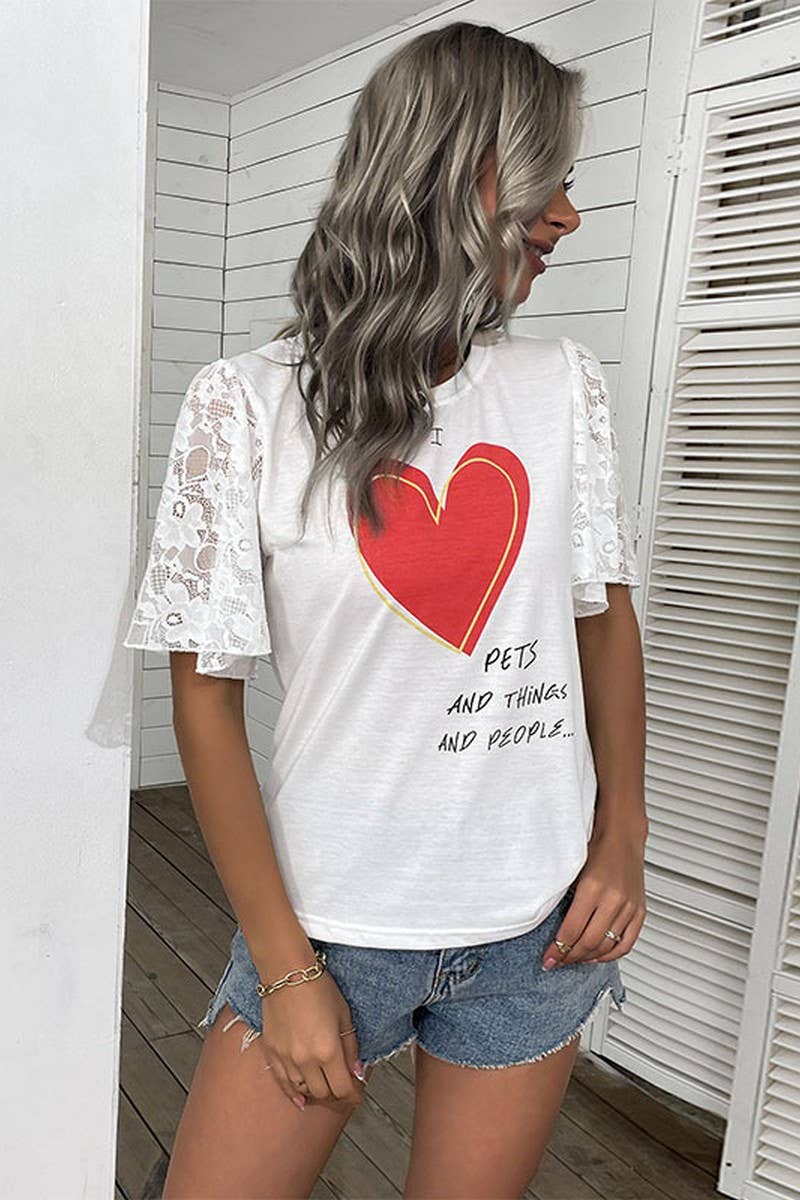 CWTTL1958_SUMMER LOVE PRINTED CASUAL WOMEN'S T-SHIRT