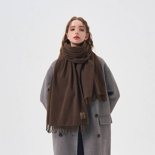 Winter Solid Acrylic Blend Scarf ? Neckwarmer