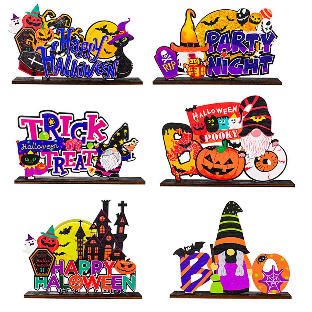 HALLOWEEN WOODEN DECORATIONS FOR HOME