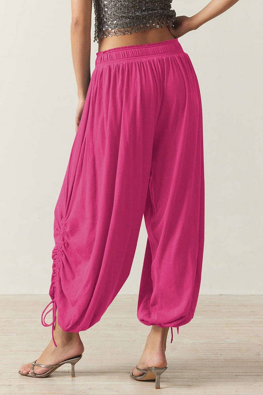 CWBLP1399_SOLID COLOR CASUAL DRAWSTRING BLOOMERS