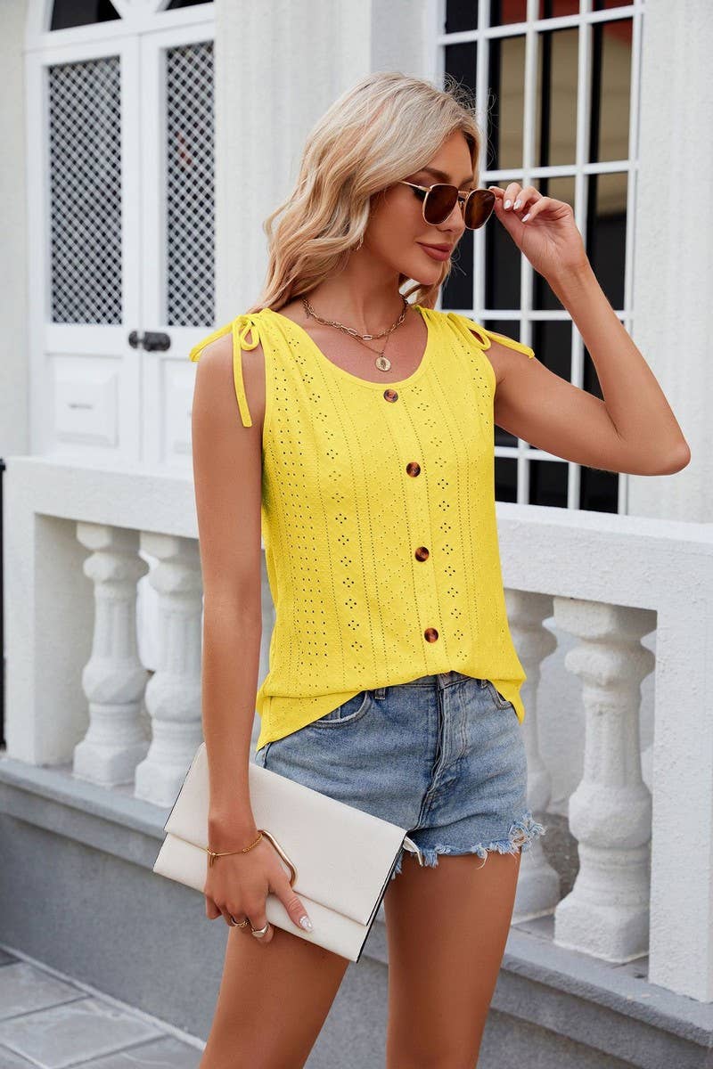 CWTTSL0234_Round Neck Sleeveless Knit Top