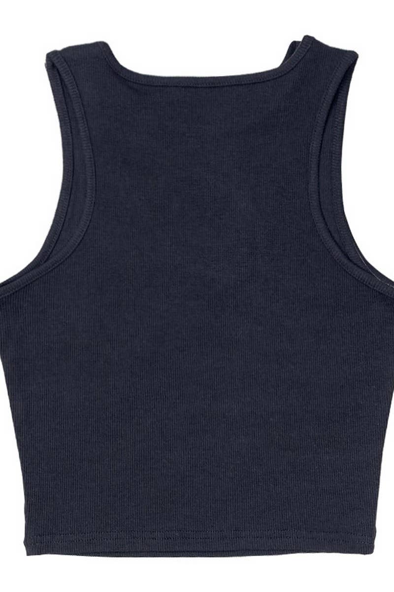 CWTTK0818_SOLID COLOR HOLLOW SLIM SHORT CAMISOLE