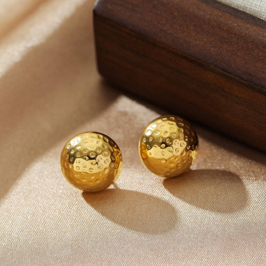 STAINLESS STEEL 18K GOLD GEOMETRIC EARRINGS_CWMM3611
