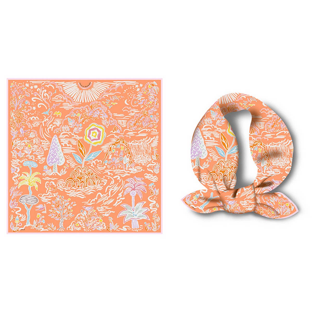 Sweet Satin 53cm Square Scarf for Women