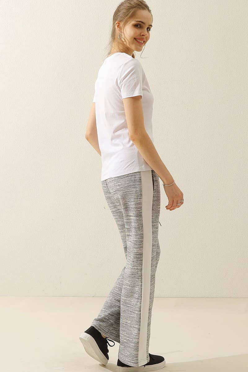 CWBLP398_HIGH WAISTED STRAIGHT WIDE LEG LONG SWEATPANTS