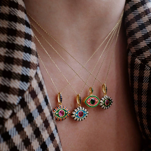 Colorful Evil Eye Pendant Necklace