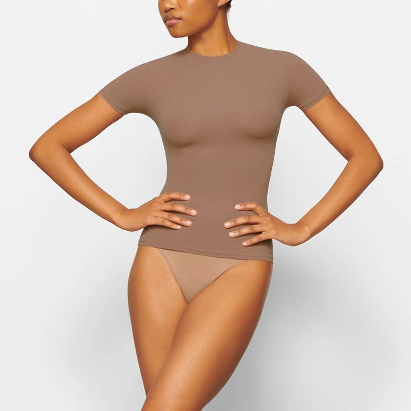 Crew neck slim-fit Hottie solid color T-shirt