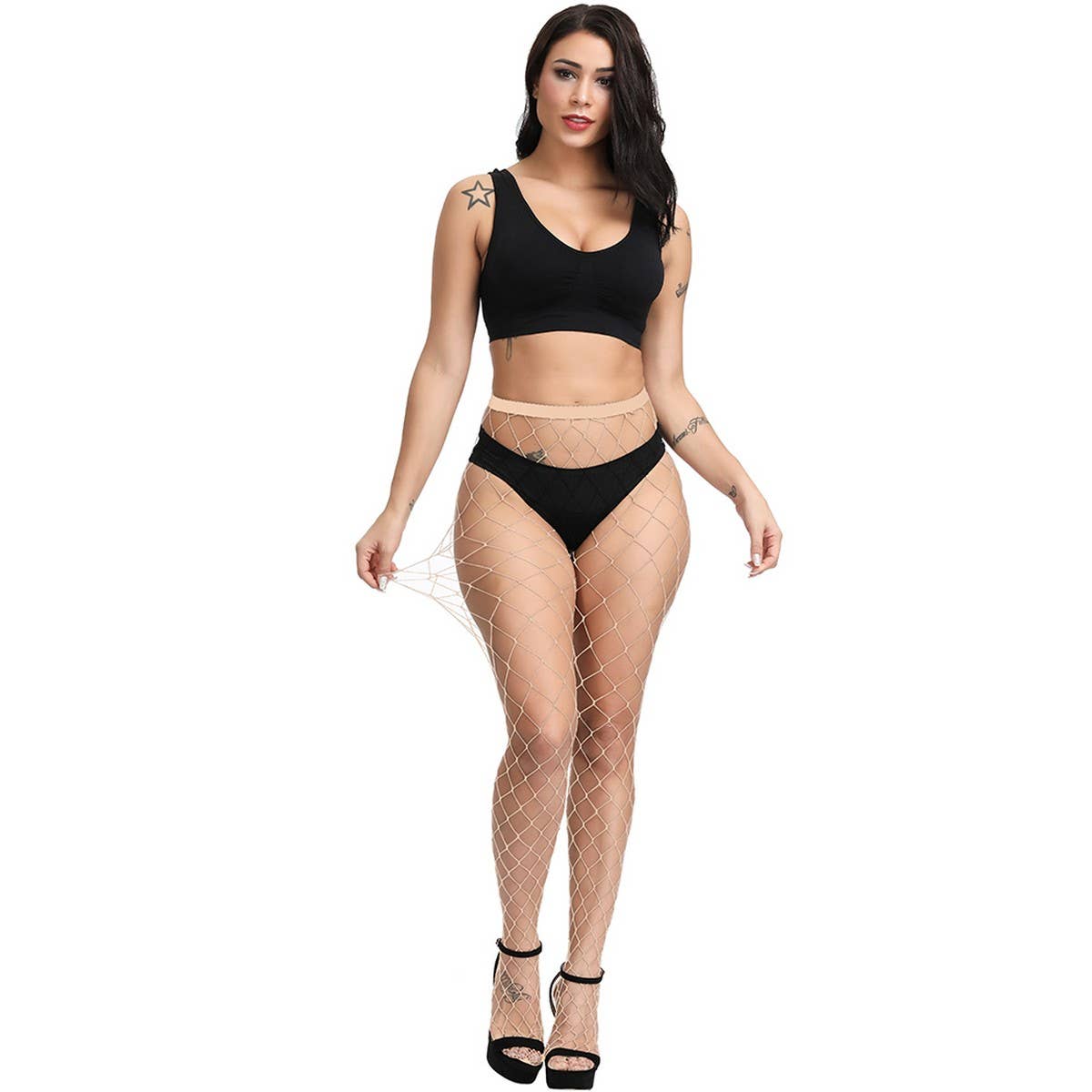 HIGH WAIST TIGHTS FISHNET STOCKINGS PANTYHOSE