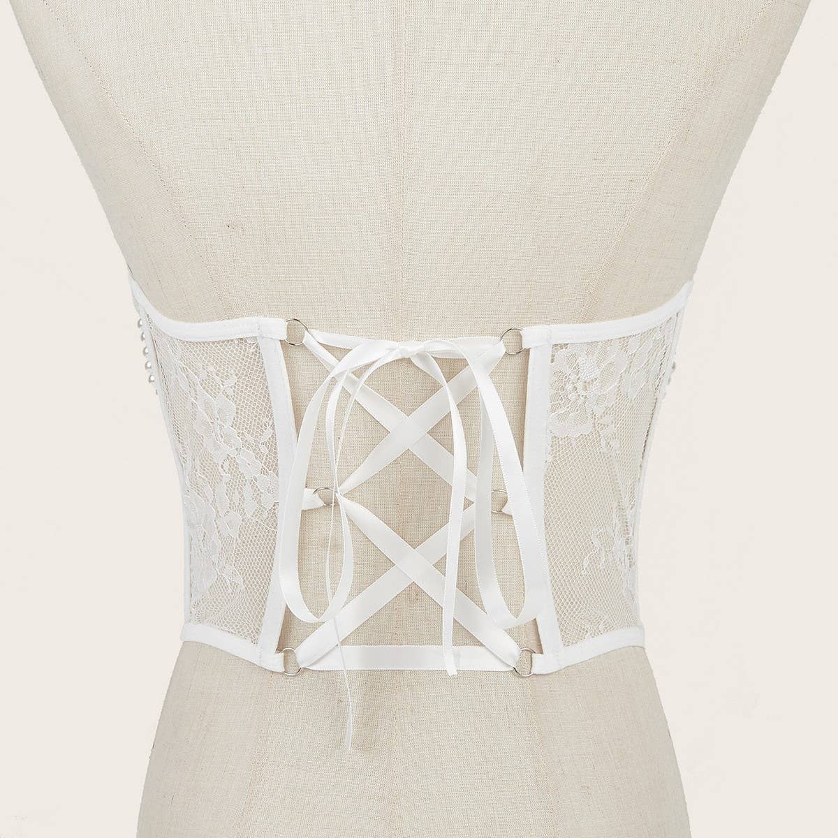 CWABE0982_WAIST AND BUST BELT STEEL RING FISHBONE WAIST BELT