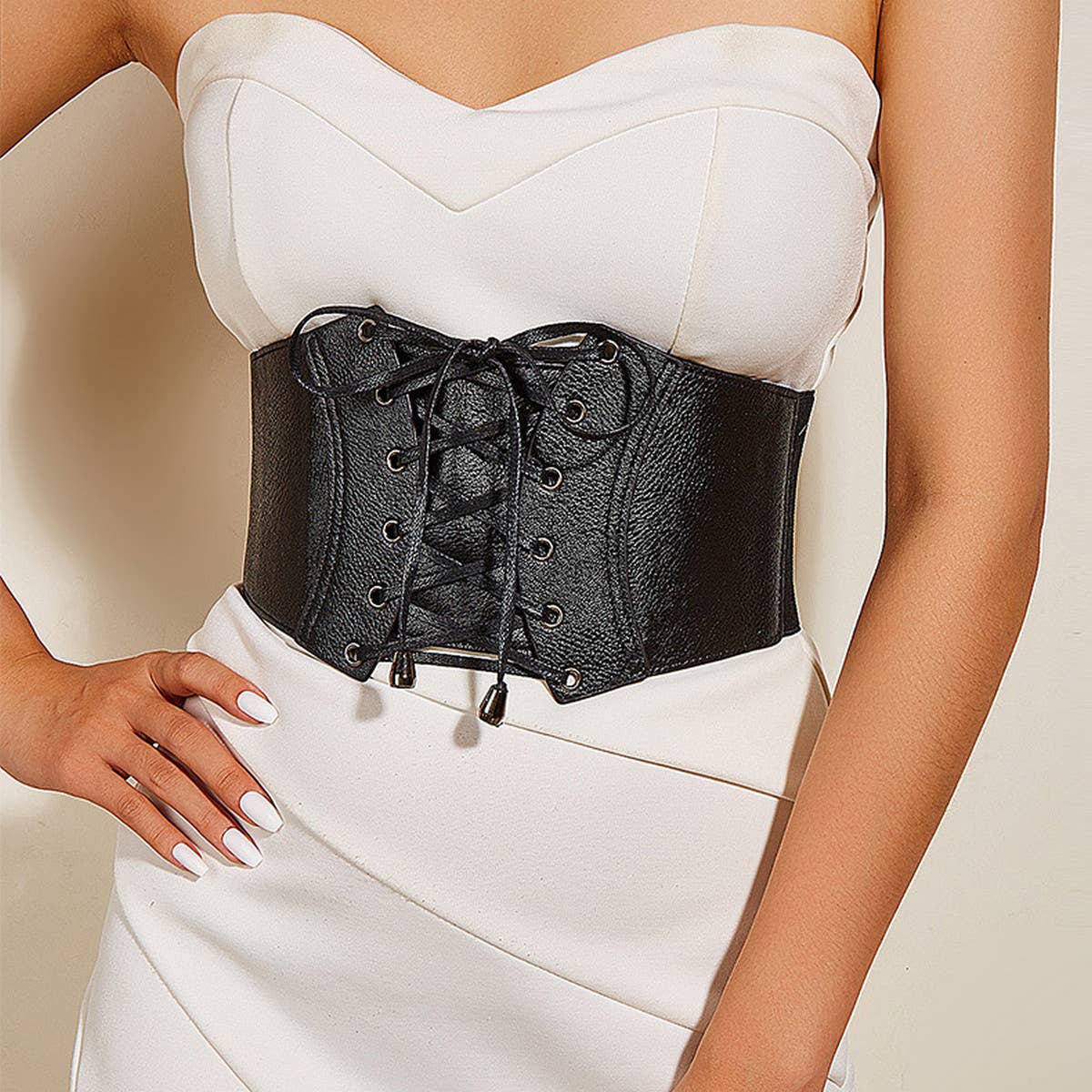 VINTAGE ELASTIC ELASTIC GIRDLE WIDE BELT_CWABE0304