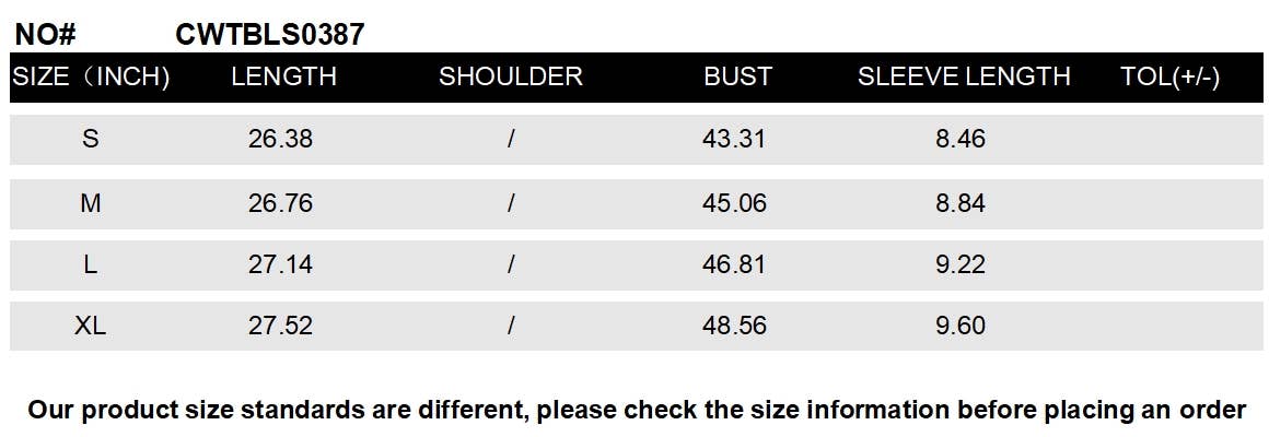 CWTBLS0387_V-Neck Button Detailed Short Sleeve Top