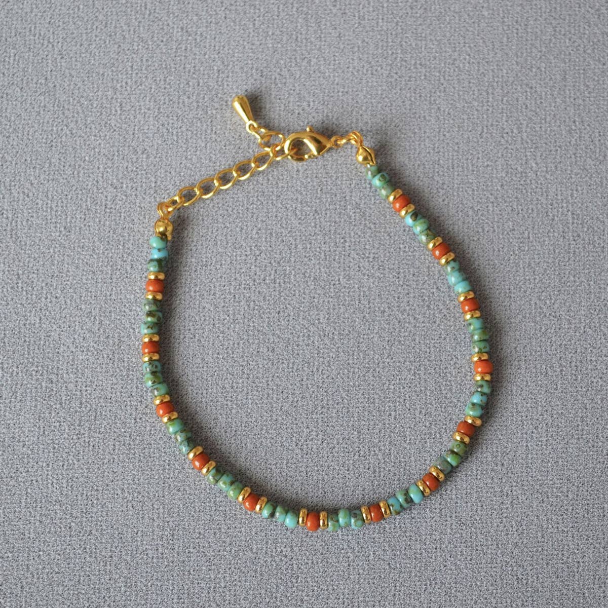 VINTAGE OIL PAINTING MAILLARD BEADED BRACELET