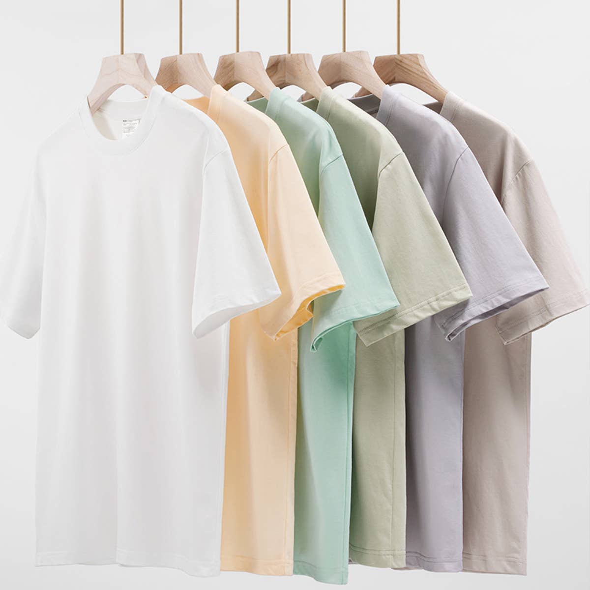 CWTTS0924_LOOSE ROUND NECK SOLID COLOR SHORT SLEEVE