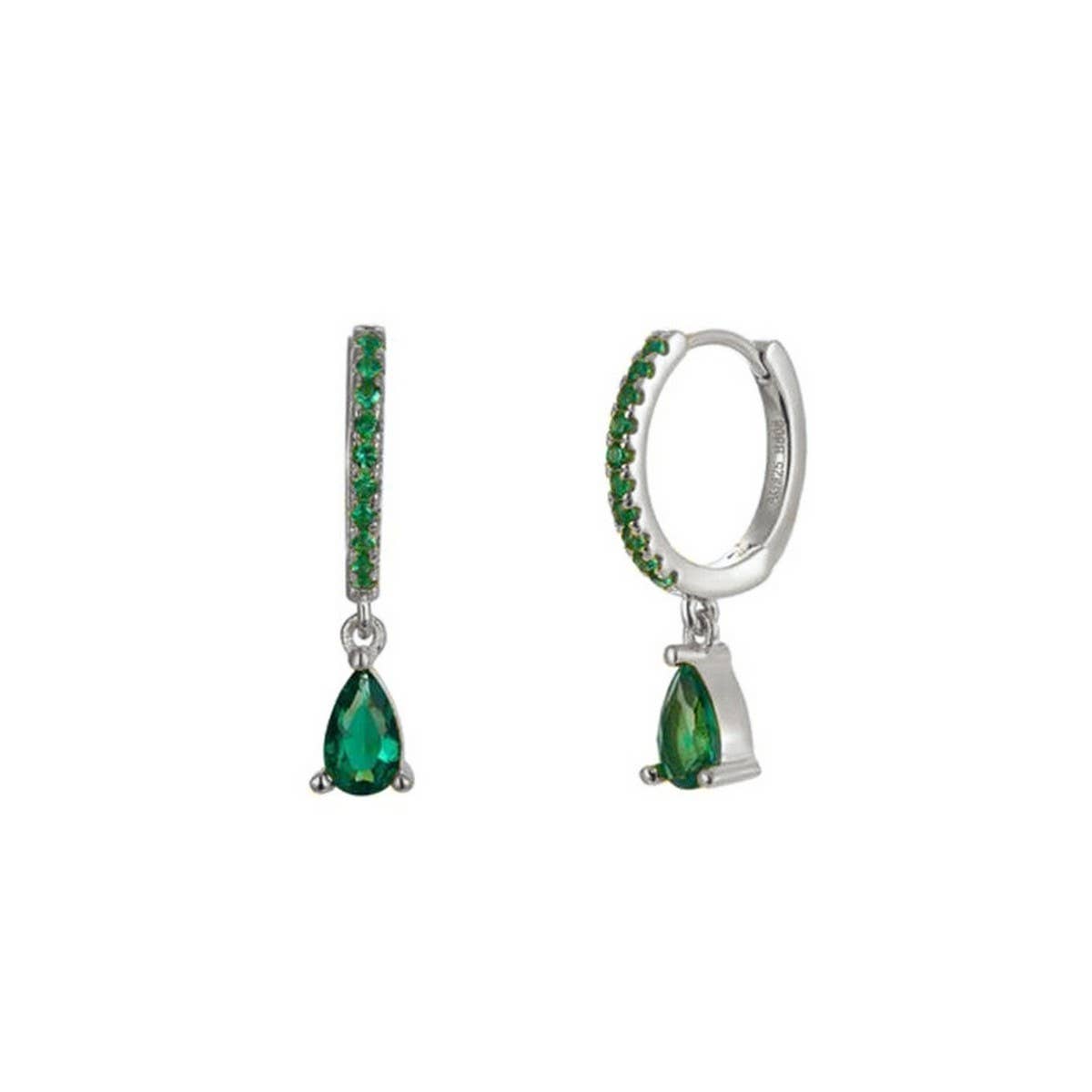 LIGHT LUXURY TEARDROP DIAMOND FRENCH EARRINGS