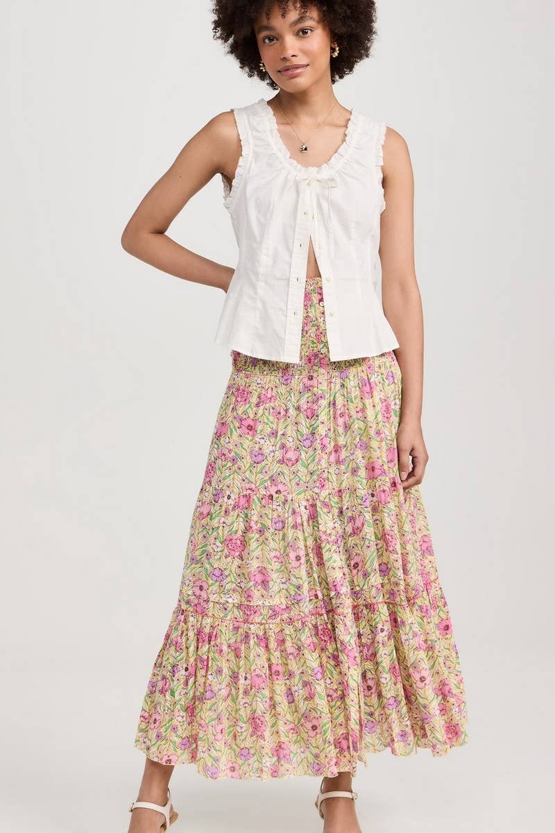 CWDMD6015_STRAPLESS BACKLESS VINTAGE PRINT MAXI DRESS