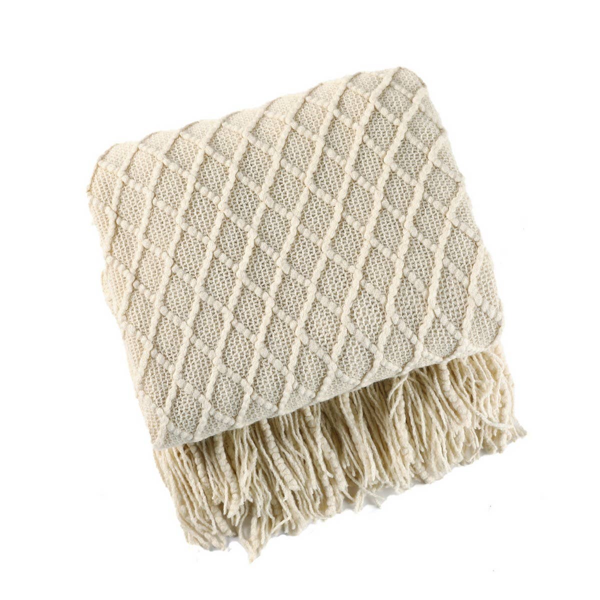 KNITTED SOLID COLOR SOFA BLANKET SHAWL BLANKET