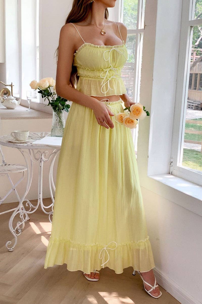 CWSS1181_CASUAL SEASIDE ATMOSPHERE STYLISH TWO-PIECE