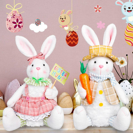EASTER LIGHTED BUNNY DOLL BUNNY ORNAMENTS