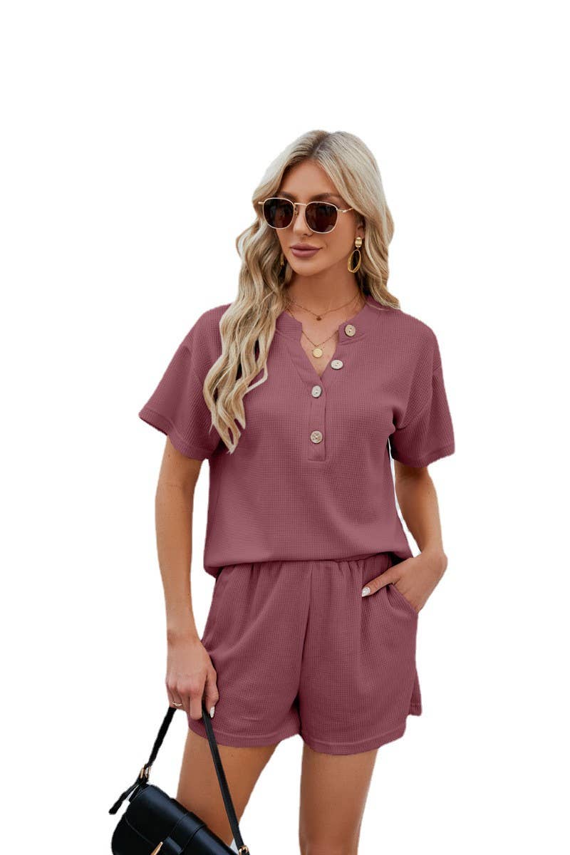 CWSTB0608_WAFFLE TWO-PIECE SHORTS SUIT