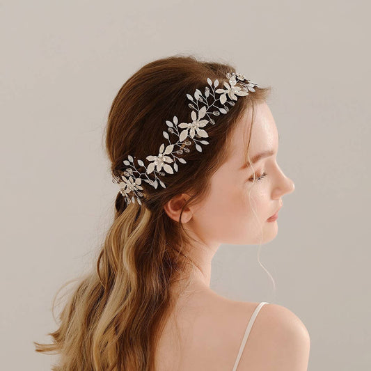 WEDDING DRESS BRIDAL HEADDRESS THREE PIECE SET