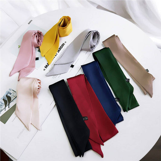 CWASC2382_VERSATILE SMALL WRIST STRAP SOLID COLOR SCARF