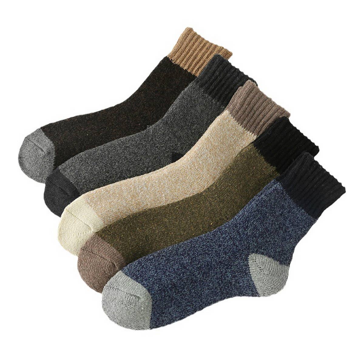 5 PAIRS PER PACK MIXED COLOR MATCHING RETRO SOCKS_CWMS0688