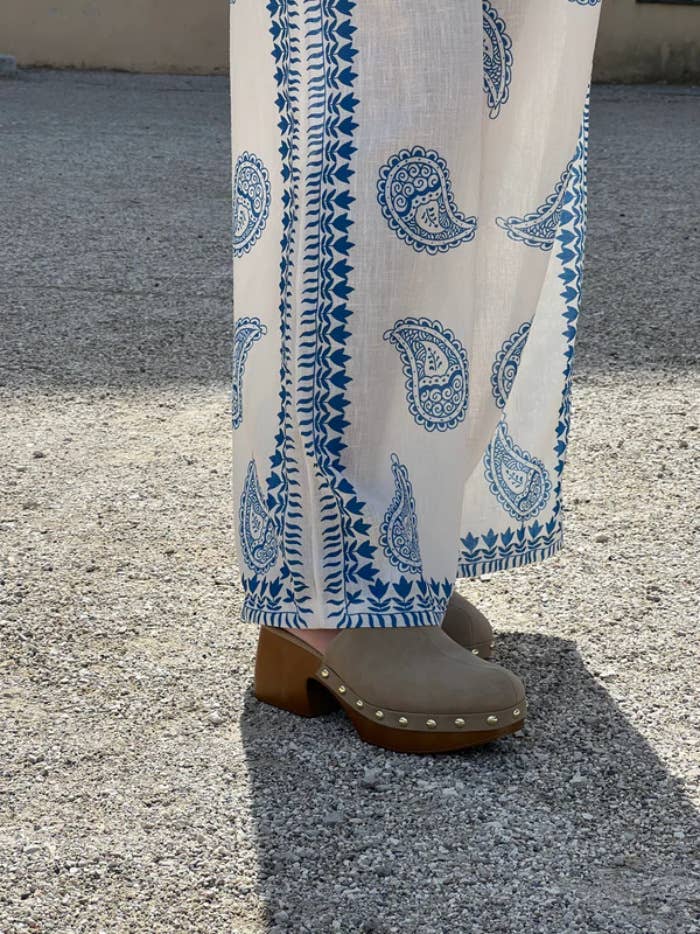 CASUAL ALL-IN-ONE LINEN PRINTED LONG-SLEEVED SUIT