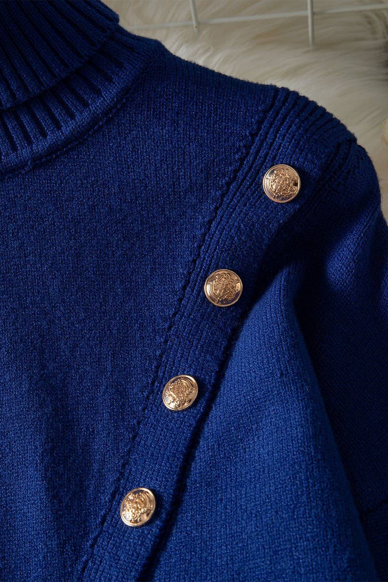 CWOSWL07447_SOLID BUTTON FRONT BELTED KNIT TOP