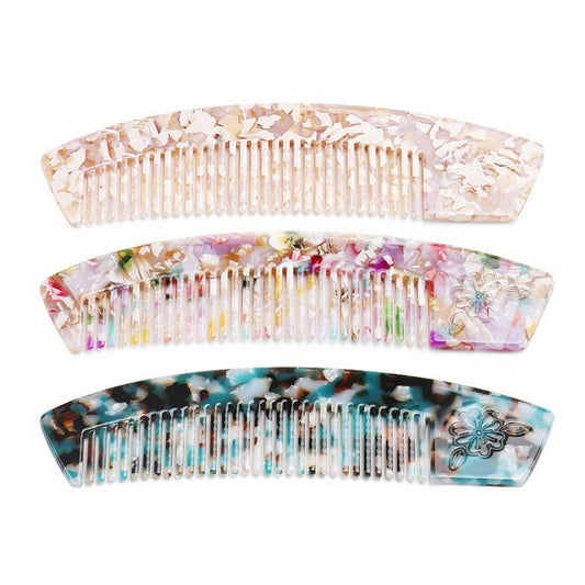 ACETATE HAIR COMB WITH CARVED FLOWERS_CWAHA4184