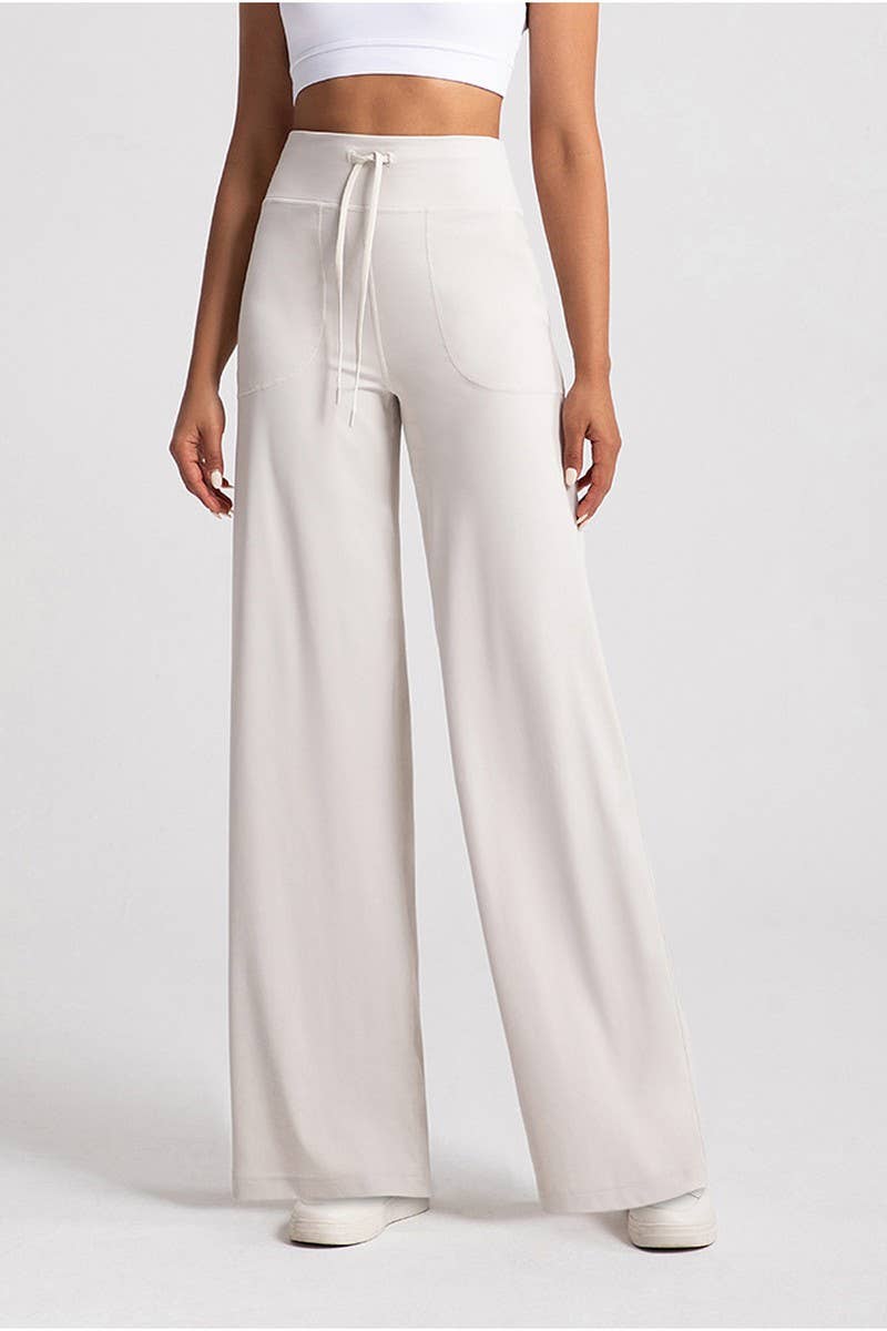 CWBLP1510_LOOSE STRAIGHT DRAWSTRING SPORTS YOGA PANTS