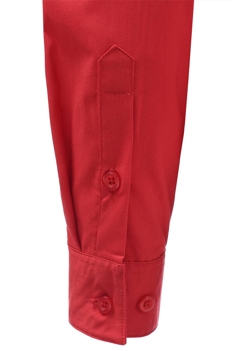 CWTSTL708_Basic Slim Fit Simple LongSleeve Button Down Shirt