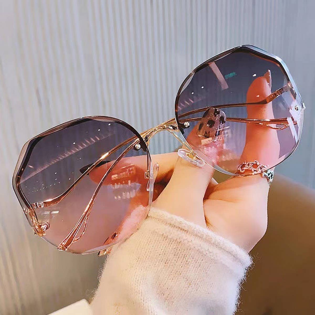 FASHIONABLE AND HIGH-END RIMLESS SUNGLASSES_CWASG0383