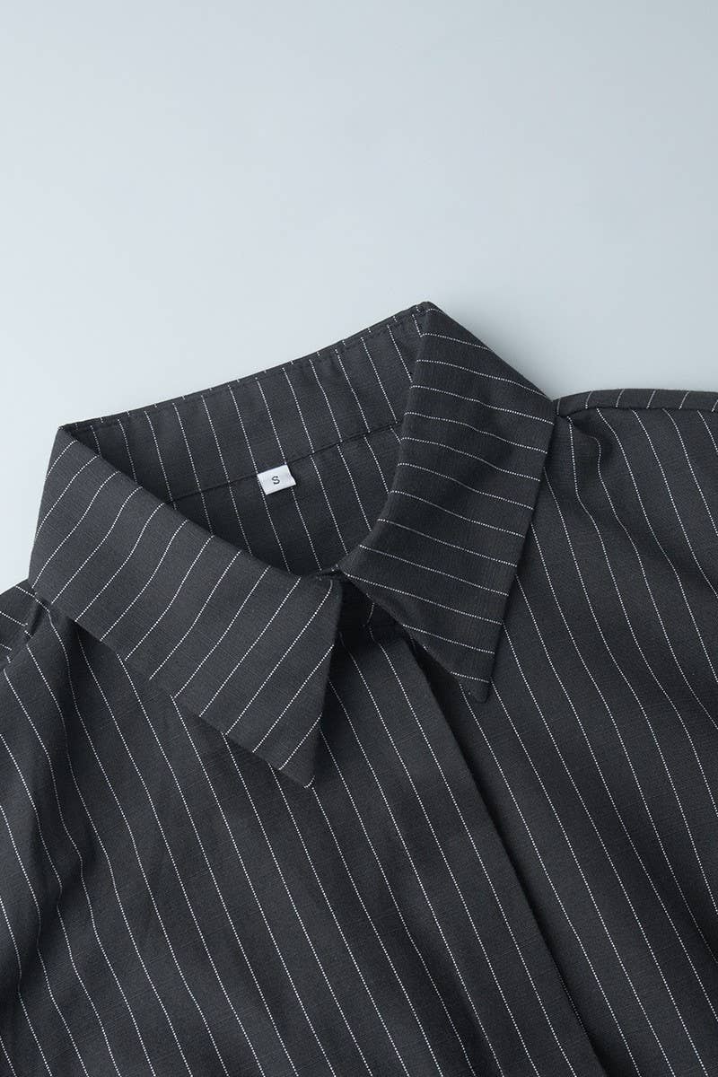 CWDSD7784_STRIPED LONG SLEEVE BODYCON MINI DRESS