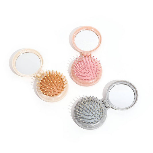 MASSAGE COMB PORTABLE FOLDING MIRROR COMB