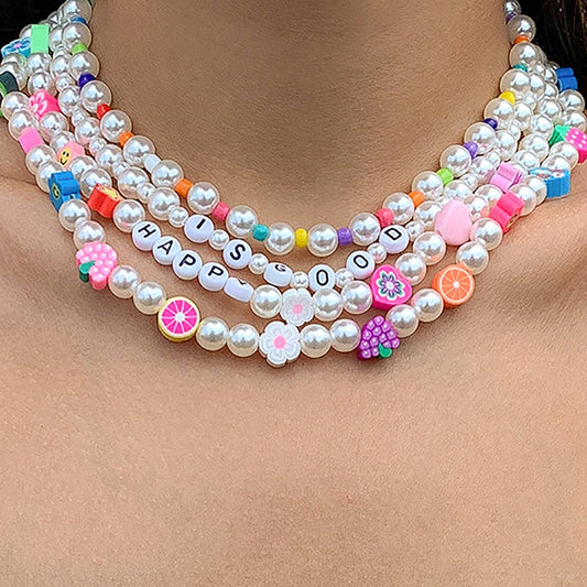 SIMPLEAND FLOWER BRAIDED MIX AND MATCH NECKLACE_CWAJE1497